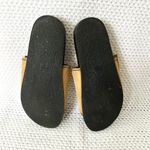 MNG Mango Black Tan Double Buckle Slide Suede Strap Sandals 37 Size 6 Photo 5