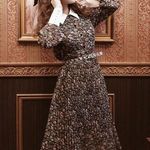 Japanese Pleaded Multicolored Floral Collar Dress Size XS Photo 0