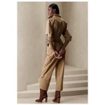 Banana Republic  Poplin Jumpsuit Size Small Utility Tan Flightsuit Oversized Chic Photo 14