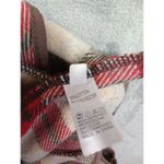 Fleece Open Front Earthy Brown Red Beige Large Pocket Cozy Warmth‎ Photo 5