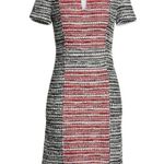 St. John  Collection‎ Amelia Women's Tweed Colorblock Sheath Dress Size 4 Photo 0