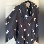 Playboy  x Missguided Tall NWT Women’s Black All Over Logo Hoodie Dress‎ Size 10 Photo 8