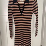 Boden Sweater Dress Brown Black V Neck Size 6 Photo 0