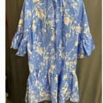 & Other Stories Stockholm Atelier & Other Stories Ruffled Mini Shift Dress Women Medium Blue B98 Photo 5