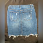 Wax Jean  Blue Distressed Pencil Skirt Photo 1