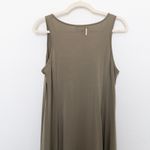 Michael Kors Womens Maxi Dress Olive Green Sleeveless Minimalist Chic Lagenlook Green Size L Photo 7