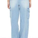 Forever 21  Premium Wide-Leg Cargo Jeans-Relaxed Fit Straight leg, size 28 New!! Photo 1