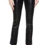 Alice + Olivia Stacy Vegan Faux Leather Ankle Pants Straight Leg Black 10 Photo 0
