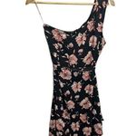Daniel Rainn DR2 By Women Floral One Shoulder Dress Tied Waist Size S Black Pink Photo 1