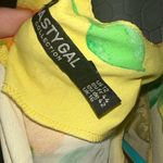 Nasty Gal Orange Clementine and Yellow printed midi dress with slit Photo 2