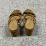 Soludos  Ines Sandals Womens 9.5 Suede Boho Festival Block Heels Slip On Walnut Photo 5