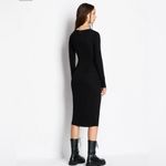 Black Cashmere Inverted Knot Midi Dress XS Photo 2