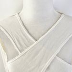 New Lanston Cutout Cross Front Pullover Lightweight Sweatshirt Off White Size XS Photo 7