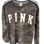 PINK - Victoria's Secret  Crew Foil Trim Logo Sweatshirt Camo Camouflage Size XS Photo 0