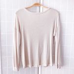 Naïf  Oatmeal Twisted Front Long Sleeve Knit Top Photo 7