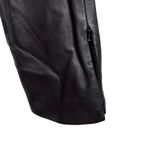 Dana Buchman  Genuine Leather Pants Black Side & Ankles Zipper 4 Straight Leg Photo 3