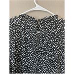 Rielle Ruffle Mock Neck Mini Tent Black Grey White Party Dress Size XL Photo 9
