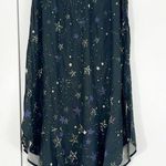 Farm Rio New Anthropologie Small Black, Blue Stars Asymmetrical Midi Skirt Photo 0