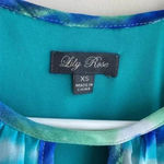 Lila Rose Lily Rose Tie-Dye Maxi Dress, Blue and Green High-Neck Dress, Size XS Photo 10