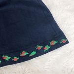 FANM MON Alanya 100% Linen Embroidered Dress Off The Shoulder Navy Small New Blue Photo 8