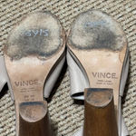 Vince Addie Taupe Leather Ankle Wrap Open Toe Bootie Heels Shoes Women's Size 6M Photo 5