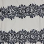 Talbots Womens Sweater XL Cream Black Paisley Eyelash Lace Stripes Crew Neck Photo 7