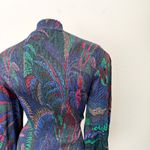 Farm Rio [] Amazonia Night Smocked Mock Neck Long Sleeve Mini Dress Size Large L Photo 4