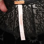 Free People  Danced To Pieces Black Velvet Eyelet Mini Beaded Showgirl 20s Size 2 Photo 2