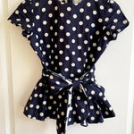 Carolina Herrera Vintage  Polka Dot Blouse Size Small Photo 0