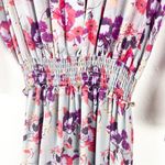 MISA Los Angeles MISA Pamela Lilac Floral 3/4 Sleeves Smocked Waist Tiered Maxi Dress Small Photo 7
