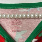 Dinosaur Christmas Red Pajama Long Sleeve Top for Women Large Photo 3