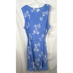 Croft & Barrow  Plus Size 1X Dress Blue Floral Ruffle Faux Wrap Fairy Whimsy 1515 Photo 1