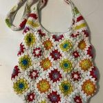 Crochet multicolored shoulder bag Red Photo 0