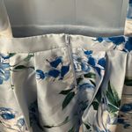 Sequin Hearts : Blue/White Flower Dress- Open Back with zipper back- tulle hem- 9 Photo 12