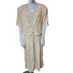 NWT Vintage 80's CB Yellow Maxi Dress & Attached Vest (24WP) Size 24W Photo 1