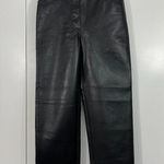 Wilfred Aritzia Sz 4 Black Melina Cropped Straight High Rise Vegan Leather Pants Photo 1