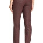 Lafayette 148  Dark Red Wax Coated Skinny Pant Jeans Photo 1