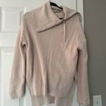 All Saints Cream Side Zipper Detail Cableknit Sweater Photo 6