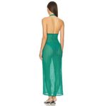 Lovers + Friends Revolve Sarai Maxi Dress green crochet sheer halter neck Small Photo 1