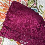 Aeropostale live love dream large maroon magenta purple strapless padded lace bralette Photo 2