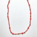 J.Crew Factory Orange Beaded Women's Fashion Statement Necklace Photo 0