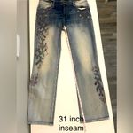 Driftwood Kelly Strawberry Blossom Embroidered Bootcut Jeans Photo 7