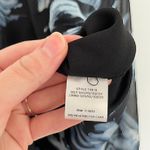 Sugar Lips ANTHROPOLOGIE Emilie Floral Mock Neck Crop Top Black Blue Long Sleeve Photo 6