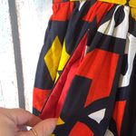 Vintage Skirt with Colorful Geometric Shapes Pattern Black Size L Photo 5