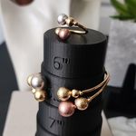 Gold Filled Open Cuff Bracelet Adjuatable Ring Set Photo 4