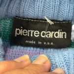 Pierre Cardin VINTAGE 80’s Blue and Green Bunny print Mock Neck Sweater Size XL Photo 4