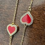 Kate Spade New  NY Red Enamel stationary Heart Necklace in Gold Photo 3