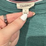 Pilcro Anthropology  Ruffled Raglan Thermal Top in Bottle Green- Size Small Photo 5