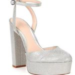 Antonio Melani x Born on Fifth Liv Metallic Glitter Closed Toe Platform Heels Photo 0