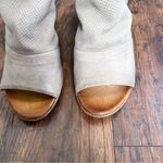 Miz Mooz  • Kona wedge sandals Pebble taupe leather open toe slingback perforated Photo 4